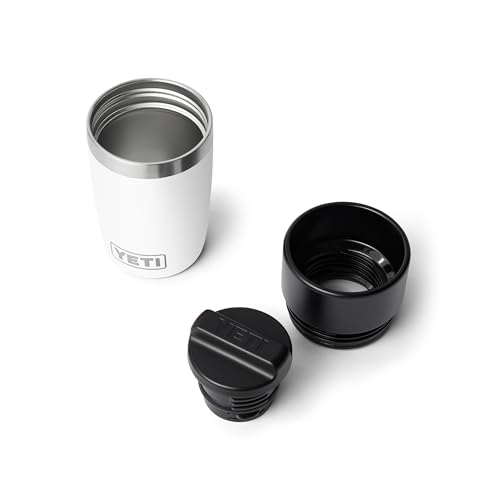 Image of YETI Rambler 8 oz Travel Bottle, Stainless Steel, Vacuum Insulated with Leakproof Commuter Cap, White