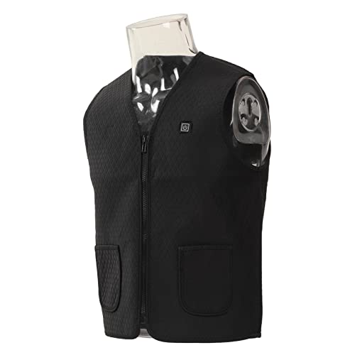 Acouto Chaleco Calefactable Chaqueta Calefactable de Forro con Carga USB 3 Niveles de Calor 89,6 a 125,6 Grados F Cremallera Cuello en V Ropa Cálida para Mujer Invierno Trabajo Al Aire Libre (XXL)