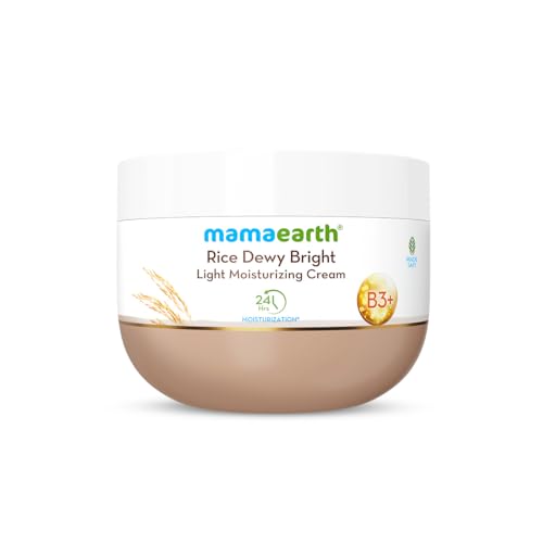 Rice Dewy Bright Light Moisturizing Cream with Rice Water & Niacinamide for Glass-Skin | For Face, Hands & Body | 24-H Long-lasting Moisturization | N