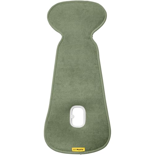 Aeromoov - Baby Sitzauflage Air Layer - Einlage Für Autositz oder Kinderwagen - Gruppe B - Antischwitz Sommerbezug - Bio-Baumwolle - Green Moss