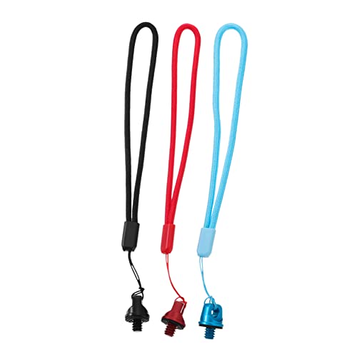 Correas de muñeca SHINEOFI de 3 piezas con tornillo para cámara deportiva y palo selfie negro