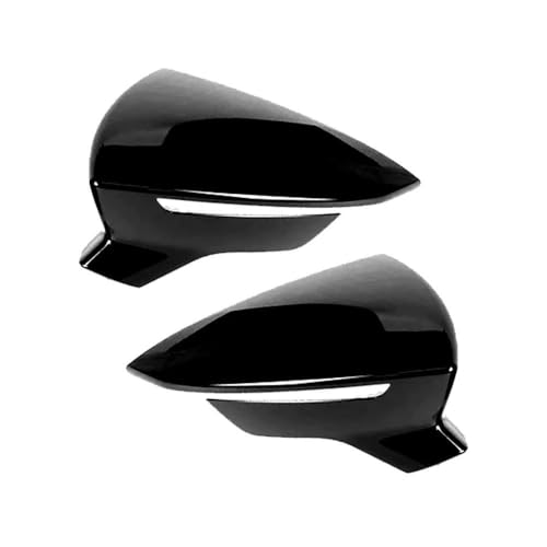 Coque rétroviseur Seat Leon MK3 2014-2019 aspect miroir noir brillant résistant