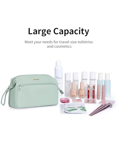 Image of Narwey Travel Makeup Bag Toiletry Bag, Large Cosmetic Bag for Women Girls