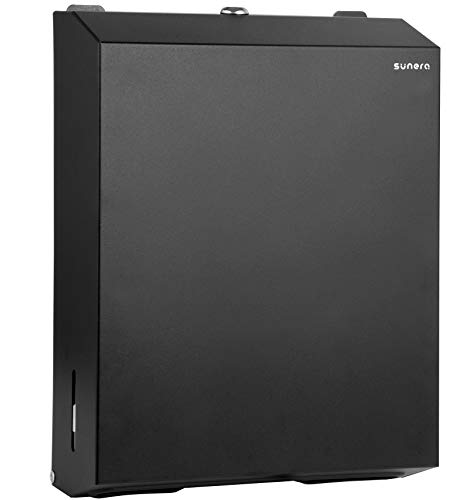 Sunera Black Paper Towel Dispenser C-Fold Multi-Fold Wall-Mount Commercial Paper Towel Dispenser Hand Towel Dispenser Multifold Paper Towels Dispenser Large Capacity