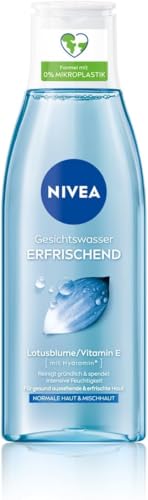 NIVEA Erfrischendes Gesichtswasser für normale und Mischhaut, veganer Toner fürs Gesicht mit Vitamin E reinigt & erfrischt die Haut, Gesichtswasser spendet intensive Feuchtigkeit (200 ml)