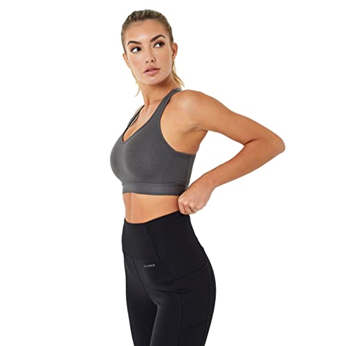 Image of USA Pro Womens High Support Sports Bra Charcoal 34D