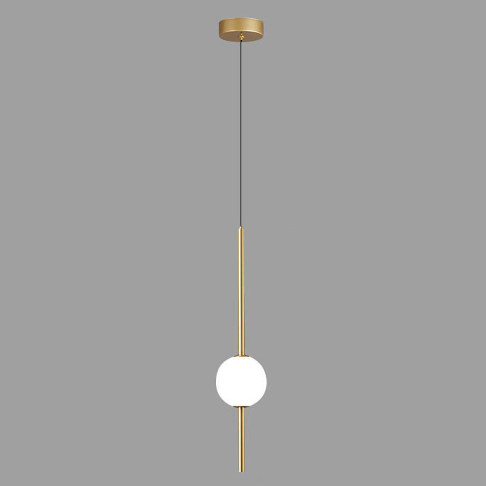 RSZCSMO Round Acrylic Bedside Pendant Light Modern Long Bar Iron Multi-Option Cafe Hanging Lamp Bedroom, Dining Room, Bar Counter Lighting Fixture