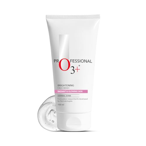 O3+ Brightening Face Wash 100ml with Cucumber & Aloe Vera Extract for Men and Women - Provides Smoother, Brighter and Even Toned Complexion | All Skin Types