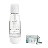 Asfolia Sparkling Water Maker，AquaBub Portable Soda Maker with 500ml PET Carbonating Bottles, 10x 8g CO2 Cylinders (White)