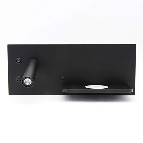 Applique de chevet USB noire pour lire confortablement au lit