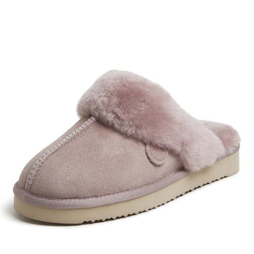 Dearfoams Women's Fireside Sydney Shearling Fur Indoor/Outdoor Sc...