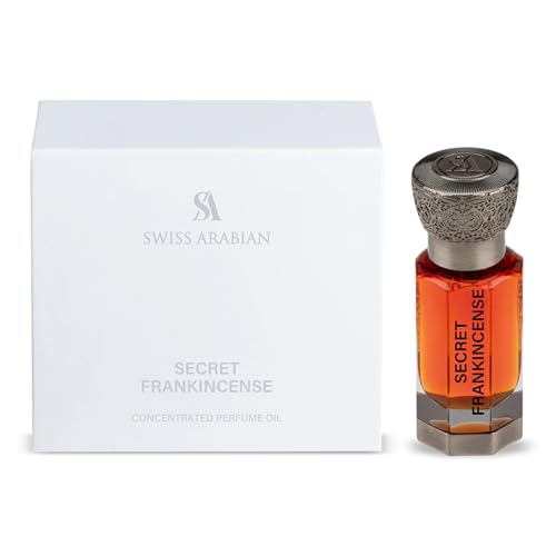 Image of Swiss Arabian Secret Frankincense - Luxurious Concentrated Perfume Oil - Long Lasting Artisan Perfume with Notes of Rose, Violet, and Oud - 0.4 oz