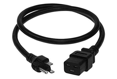 SF Cable, 6 ft USA 5-15P to C19 Power Cord (NEMA 5-15P to C19)