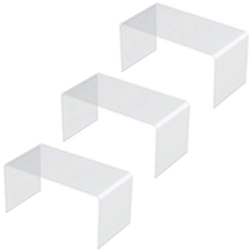 Preisvergleich Produktbild 3 Stück 20 x 10 x 10 cm Plexiglas-Acrylrückwand der Vitrine, 3 mm dick, maximale Belastung 0,75 kg / Ständer