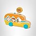 Melissa & Doug GO Tots Wooden Roll & Ride Bus with 3 Disks School Bus Toys for Babies and Toddlers - FSC-Certified Materials