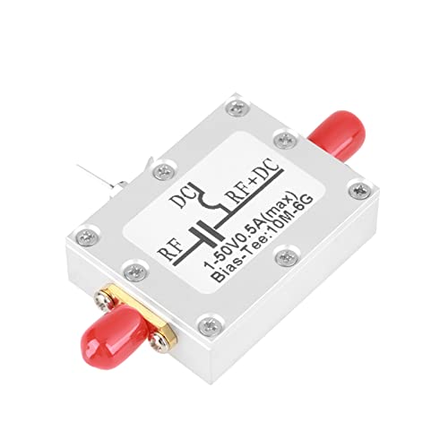 Bias Tee 10 MHz-6 GHz - Per Amplificatori RF, Comunicazioni, Test, Con Isolamento DC, Dimensioni 7x3.3 Cm