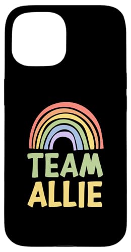 Happy Colorful Team Allie Rainbow Pride Green Yellow スマホケース iPhone 15 用