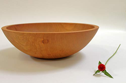 15-Inch-Solid-Cherry-Wood-Salad-Bowl-Serves-5-8-Holland-Bowl-Mill