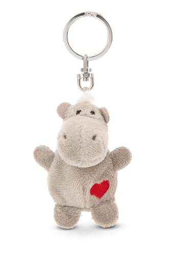 NICI Llavero Hipopótamo gris con el corazón 5cm