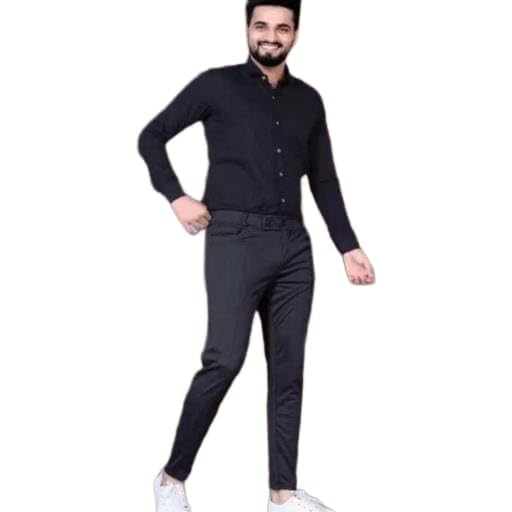 Men's Soft Touch Fabric Trouser | Regular Fit Full Length Pants-picture-42