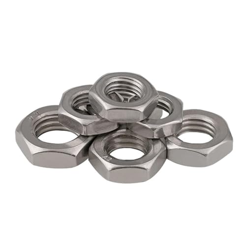 Fine Pitch 1.0 1.25 1.5 Left Hand Thread Nut M8 M10 M12 M14 M16 M18 M20 M22 M24 Stainless Steel Hex Counter-clockwise(M24x1 CCW 10pcs)