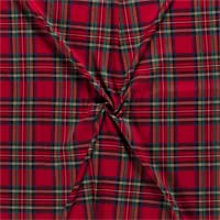 Tissu tartan écossais à carreaux - Rouge, 1 mètre - 145 cm x 100 cm