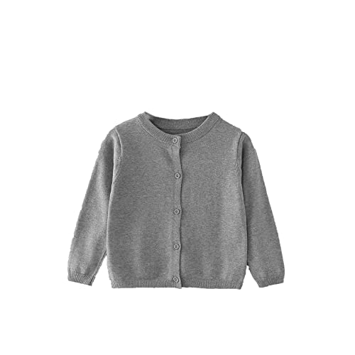 Baby Girls Boys Cardigan Sweater Button Down Cotton Knitted Cardigan Tops Coat for 1-8 Years Toddler Kids