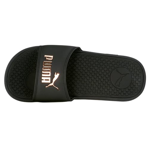 Image of PUMA Women's COOL CAT Slide Sandals, Puma Black-Rose Gold, 8