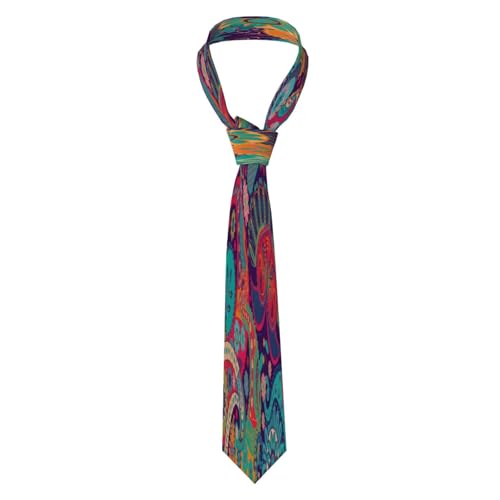 Mandala Bohemian Paisley Men'S Classic Silk Smooth Tie, Suitable For Pairing With Formal Occasions