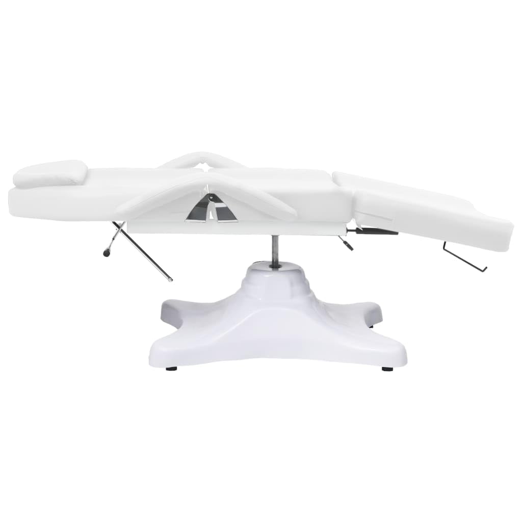 Massagetisch Kosmetikliege 180x62cm Höhenverstellbar mit Gasdruckfeder Weiß Drehbar Behandlungsliege für Massage Gesichtspflege Tattoo Salon