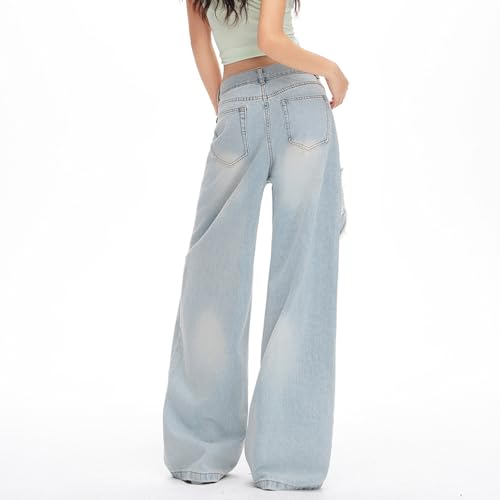 Jean large patchwork femme style décontracté chic et confortable - 6