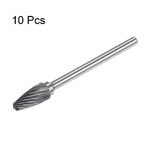 Juego de 10 Fresas Carburo HARFINGTON 1/8" Shank 1/4" Cabeza Forma Árbol miniatura 3