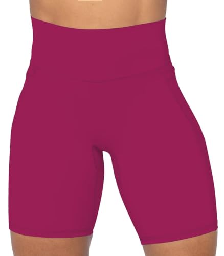 Image of Sunzel No Front Seam Biker Shorts for Women with Pockets, Yoga Workout Gym Bike Shorts with Tummy Control | 3, 5 Or 8-Inch Inseam, High Waisted, No Front Seam, Side Pockets, Buttery Soft, Compression Fit, Squat Proof, Tummy Control