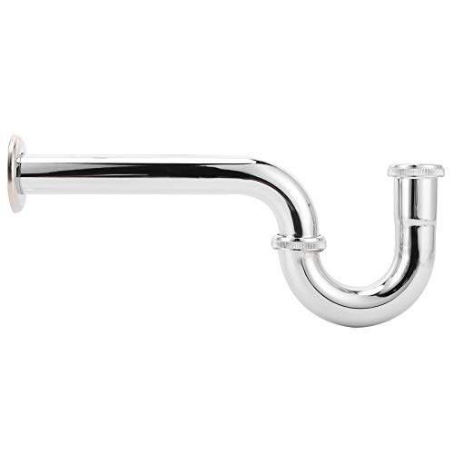 Yuecoom Siphon Drain Pipe, Washbasin Syphon Stable Plumbing Equipment Anti?Clogging Practical Waste Drain Valve Kit Suitable for Bathroom Supplies