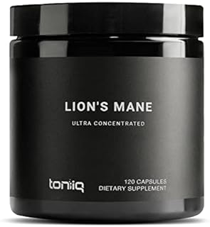 Toniiq 18,000mg 10x Concentrated Ultra High Strength Extract - Made with Organic Lions Mane - 30% Polysaccharides - Highly Concentrated and Bioavailable - 120 Veggie Capsules