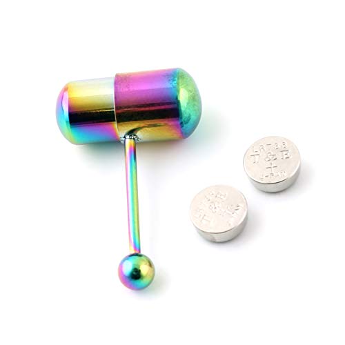 Colorful Stainless Steel Vibrating Tongue Rings Stud Barbell Body Piercing Kit