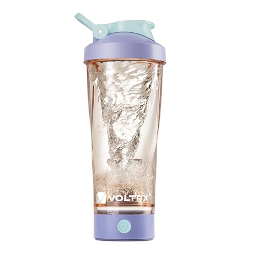 Image of VOLTRX VortexBoost Electric Shaker Bottle, USB C Rechargeable Protein Shake Mixer, Shaker Cups for Protein Shakes and Meal Replacement Shakes, BPA-Free, Made with Tritan, Cosmic Purple, 24oz