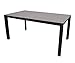 Produktbild lifestyle4living Gartentisch in grau, Alu, Keramik-Tischplatte, wetterfest, 160x90 cm | Hochwertiger moderner rechteckiger Tisch für 6 Personen