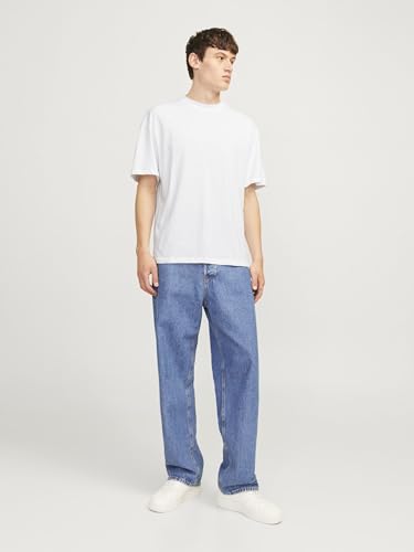 JACK & JONES Herren Jjebradley Tee Ss O-Neck 2pk Mp T-Shirt, Black/Pack:w. White, L – Ansicht 5