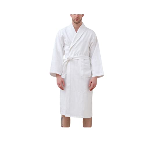 Peignoir homme et femme en coton gaufré léger pour le bain