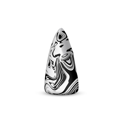 Image of MARY JO K HD Coverage Beauty Blender | Wedge-shaped Design for Even Blending | Semi-rounded Base + Top Hill Tip | Dry & Wet Use | For Full Face Professional Makeup | Available in 6 Colors | (Black & White)