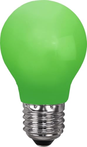 Star Decoration LED E27 Verde Policarbonato 1 pezzo/Carta, 15 LM, 230 V/0,9 W, ca. 5,5 x 9,6 cm