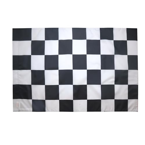 AZ FLAG - Drapeau course automobile à damier noir et blanc - 90x60 cm - Drapeau De Commissaire...