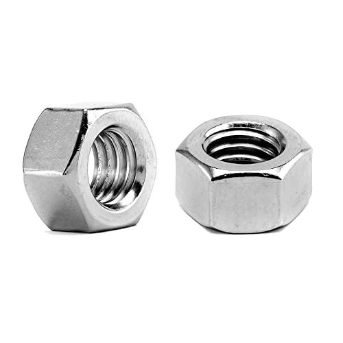 Image of 1 /2-13 Hex Nuts 100Pcs 304 Stainless Steel 18-8, Full Thread, Hex Drive, Bright Finish by SG TZH