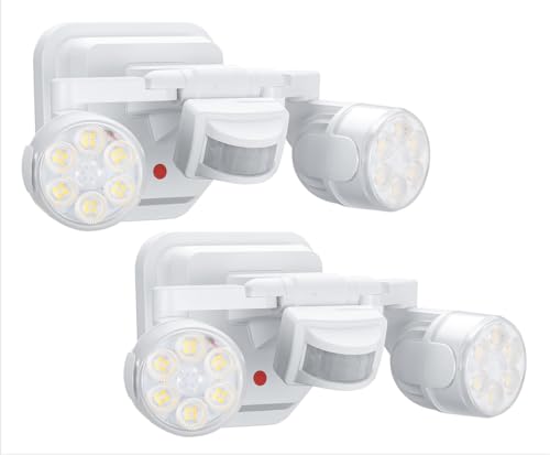 OREiN Set of 2 Outdoor Motion Sensor Lights 450° Super Wide Adjustable Dimmable Sunset at Dawn Projector in The Last Air