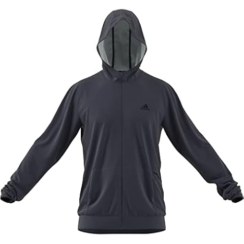 adidas Sudadera con Capucha y Cremallera Aeroready Yoga Shanav/Negro Hombre Cover