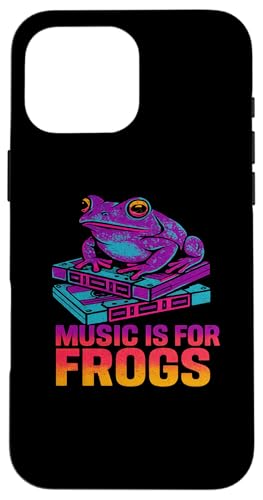 Music for Frogs レトロテープデッキ スマホケース iPhone 16 Pro Max 用