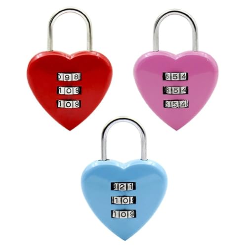 Cadenas de casier rose à 3 chiffres contre le vol de sac