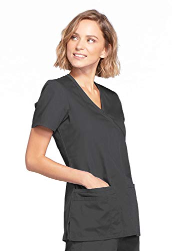 Cherokee womens Workwear Core Stretch Mock Wrap Scrubs Shirt Medical Scrubs (pack of 1)