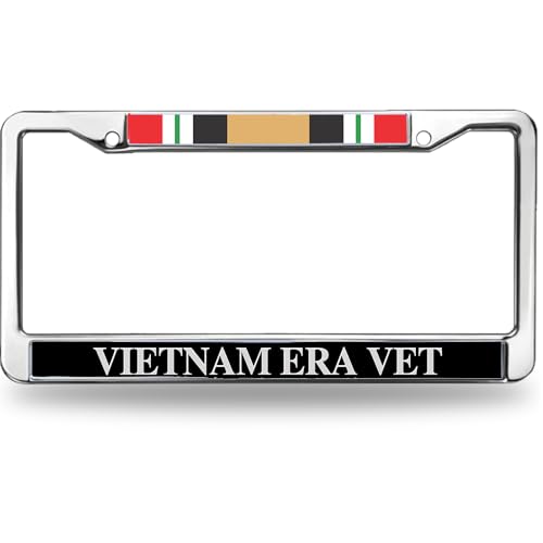 Image of Vietnam Era Veteran License Plate Frame - Military Service Commemorative Car Accessory